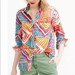 J Crew Boy Shirt in Geo Brushstroke